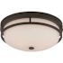 Satco Neval Sudbury Bronze Two-Light Flush Fixture