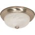 Satco Brushed NICKEL Incandescent Two-Light 13 Flush Fixture