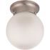 Satco Brushed NICKEL 13w One-Light 6 Ball Ceiling With Lamp