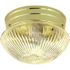 Satco Polished Brass One-Light 8 Mushroom Flush Mount