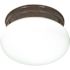 Satco Old Bronze One-Light 8 Mushroom Flush Mount