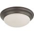 Satco Mahogany Bronze Two-Light 14 Twist And Lock Flush Fixture