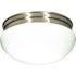 Satco Brushed NICKEL Two-Light 12 Mushroom Flush Mount
