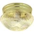 Satco Polished Brass Two-Light 10 Mushroom Flush