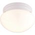 Satco White One-Light Small Mushroom Flush Mount