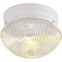 Satco White Two-Light 10 Mushroom Flush Mount Fixture