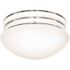 Satco Polished Chrome Two-Light Mushroom Flush Mount