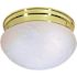 Satco Polished Brass Two-Light Mushroom Flush Mount