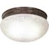 Satco Old Bronze Two-Light Large Mushroom Flush Mount