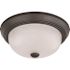 Satco Mahogany Bronze Incandescent Two-Light 11 Flush Mount