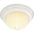 Satco White Two-Light 13 Flush Mount With Frosted Melon Glass