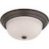 Satco Mahogany Bronze Two-Light 13 Flush Mount 13 1/4'' X 5 3/8''