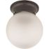 Satco Mahogany Bronze Incandescent One-Light 6 Ball Ceiling Fixture