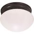 Satco Mahogany Bronze One-Light 6 Small Mushroom Fixture With Frosted Glass