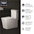 Grohe Eurocube 2-Piece 1.28 GPF Right Hand Lever Right Height Elongated Toilet