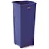 Rubbermaid Commercial Untchble Sqre Wste Rcptacle, 23 Gal, Plastic, Blue