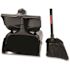 Rubbermaid Commercial Lby PRO Upriht Dustpn, W/cvr, Plastic Pan/metal Handl, Blk