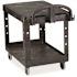 Rubbermaid Commercial Flt Sf Uty Ct,ptc,2 Sls,500lb Cpy,19.19x 37.88x 33.33,bk
