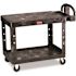 Rubbermaid Commercial Brute Flat Shelf Utility Cart Medium Black