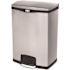 Rubbermaid Commercial Slim Jim 24 Gal Stnlss Stl Front Step Trash Can Black