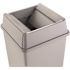 Rubbermaid Commercial Untouchable Square Swing Top Lid,plastic,gray Package Of 2