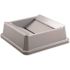Rubbermaid Commercial Untouchable Square Swing Top Lid,plastic,gray Package Of 2