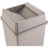 Rubbermaid Commercial Untouchable Square Swing Top Lid,plastic,gray Package Of 2