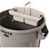 Rubbermaid Commercial Maid Caddy, 2-Comp, 16w X 9f X 5h", Gray
