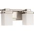 Progress Lighting Metric Two Light Brushed NICKEL Bath Light With Etched Glass