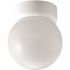 Progress Lighting White One-Light Flush Fixture With White Glass 6 X 7