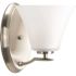 Progress Lighting Bravo One Light Antique Bronze Bath Light, Umber Linen Glass