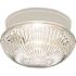 Progress Lighting White Two-Light Flush Fixture With Clear Prismatic Glass