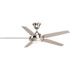 Progress Lighting Signature Plus II 54 In. 5-Blade LED Ceiling Fan W/ Light (Brushed Nickel)