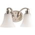 Progress Lighting Joy Two Light Antique Bronze Bath Light, Light Umber Glass