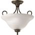 Progress Lighting Bronze Two-Light Flush Fixture Alabaster Glass 13.2 X 13.62