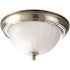 Progress Lighting NICKEL One-Light Flush Fixture With Etched Glass 11.375 X 6