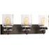 Progress Lighting Calhoun Three Llight Bronze Bath / Vanity Fixture, Clear Glass