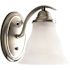 Progress Lighting Trinity One Fluorescent Bath Light, Bulb In NICKEL Finish