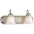 Progress Lighting Alabaster Glass Two Light NICKEL Fluorescent Bath Light, Bulb