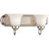 Progress Lighting Alabaster Glass Two Light NICKEL Fluorescent Bath Light, Bulb