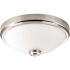 Progress Lighting LED 15" Linen Brushed NICKEL One-Light Flush Mount Fixture