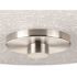 Progress Lighting Semi-Flush Ceiling Fixture, Brushed Nickel, Etched Glass