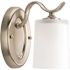 Progress Lighting Kensington One Light NICKEL Wall Bracket, Swirled Etched Glass