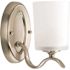 Progress Lighting Kensington One Light NICKEL Wall Bracket, Swirled Etched Glass
