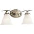 Progress Lighting Trinity 2 Light Brushed NICKEL Fluorescent Bath Light
