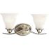 Progress Lighting Trinity 2 Light Brushed NICKEL Fluorescent Bath Light