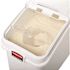 Rubbermaid Commercial 3.5 Gallon Prosave White Ingredient Bin With Sliding Lid