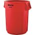 Rubbermaid Commercial Brute 55 Gal Red Round Utility Trash Can Package Of 3