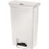 Rubbermaid Commercial Slim Jim 13 Gallon Front Step On Trash Can White