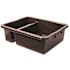 Rubbermaid Commercial 7 Gal Brown Plastic Divided Bus/utility Box Package Of 6